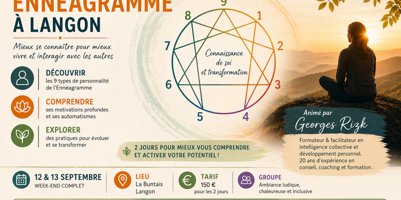 Atelier Ennéagramme à Langon : comprendre sa personnalité et se transformer
